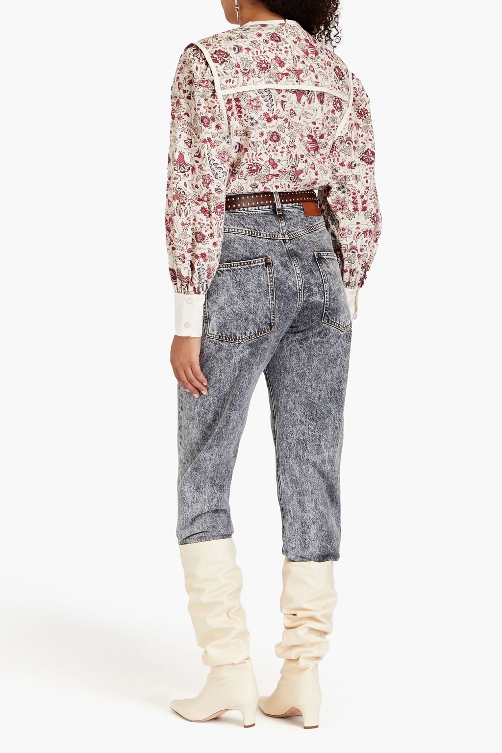 ISABEL MARANT Casey printed cotton-poplin top