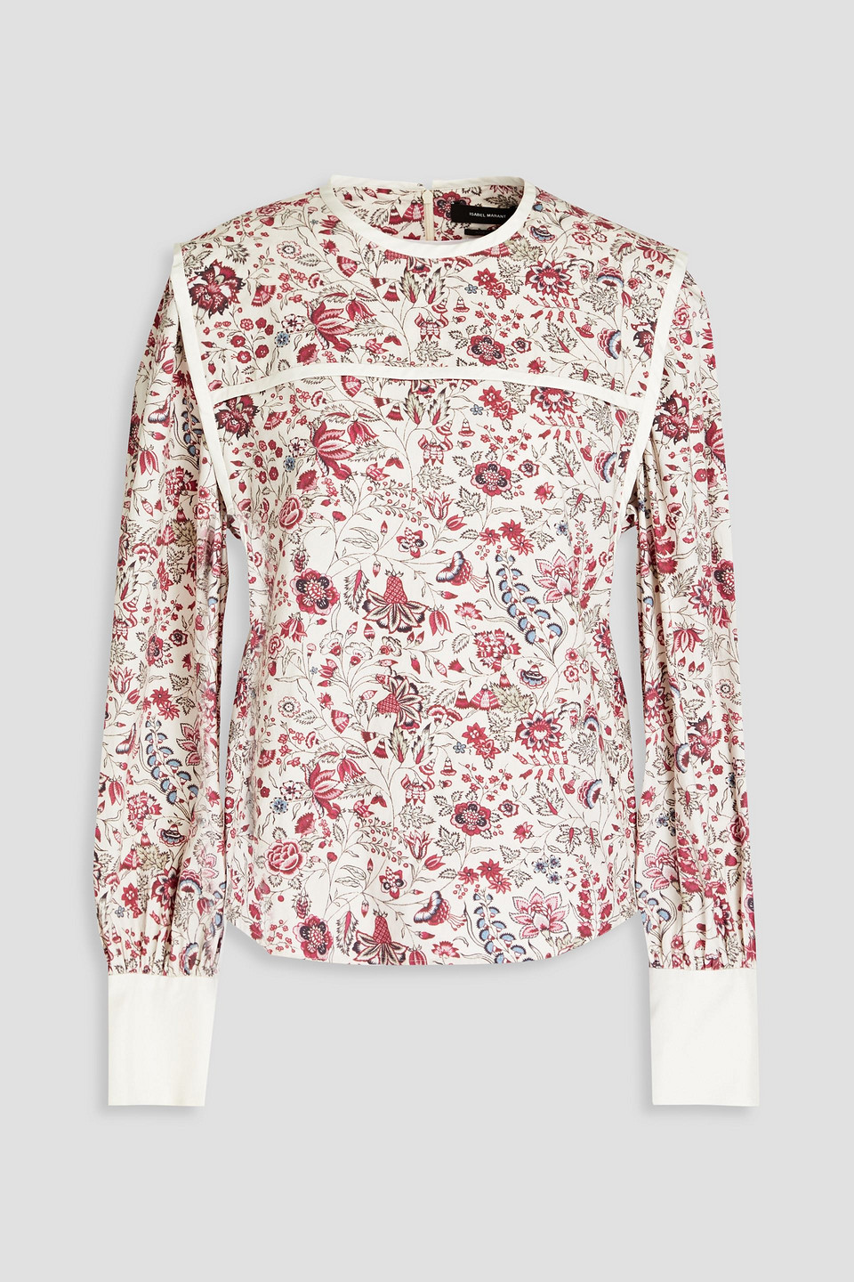ISABEL MARANT CASEY PRINTED COTTON-POPLIN TOP