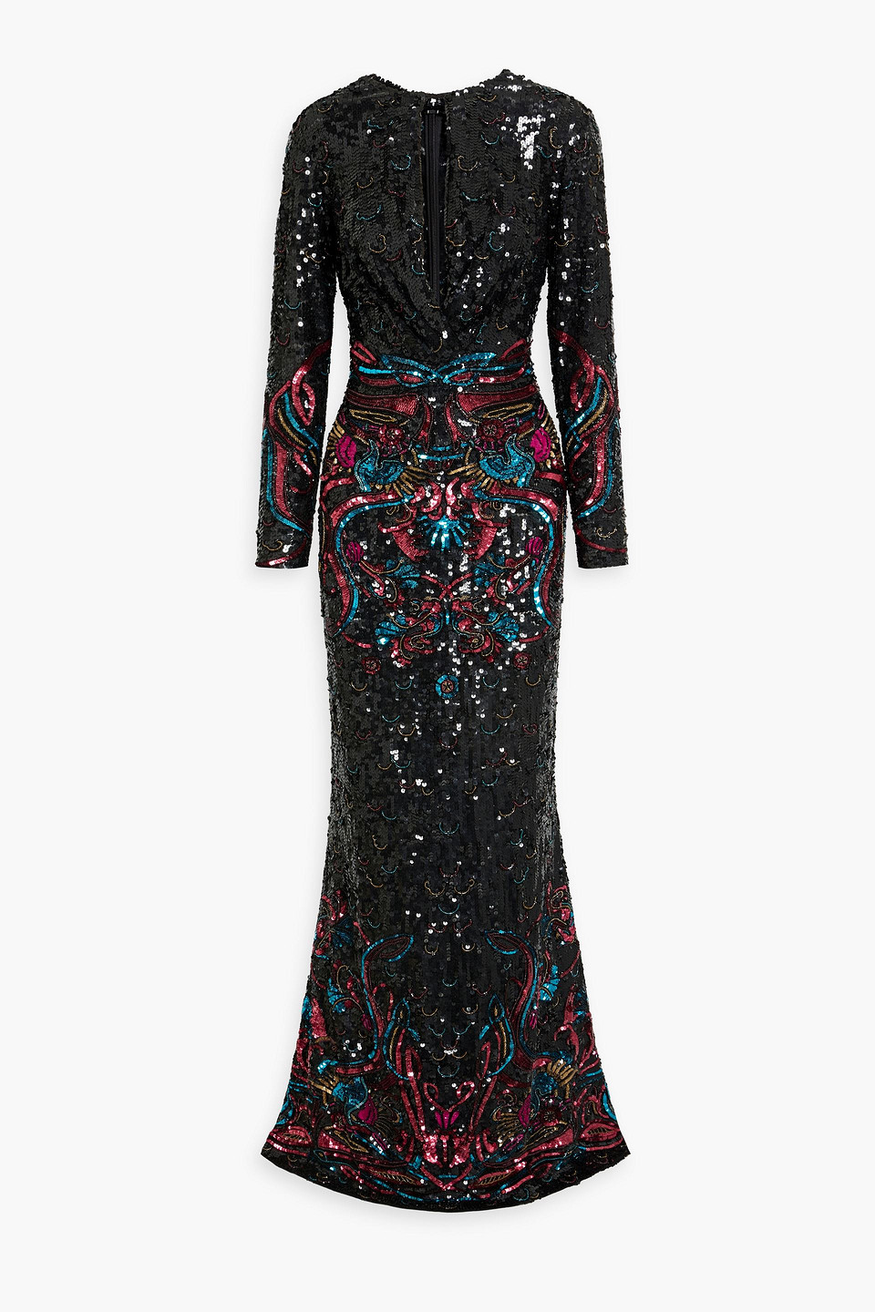 Zuhair Murad Cutout Sequined Tulle Gown In Black