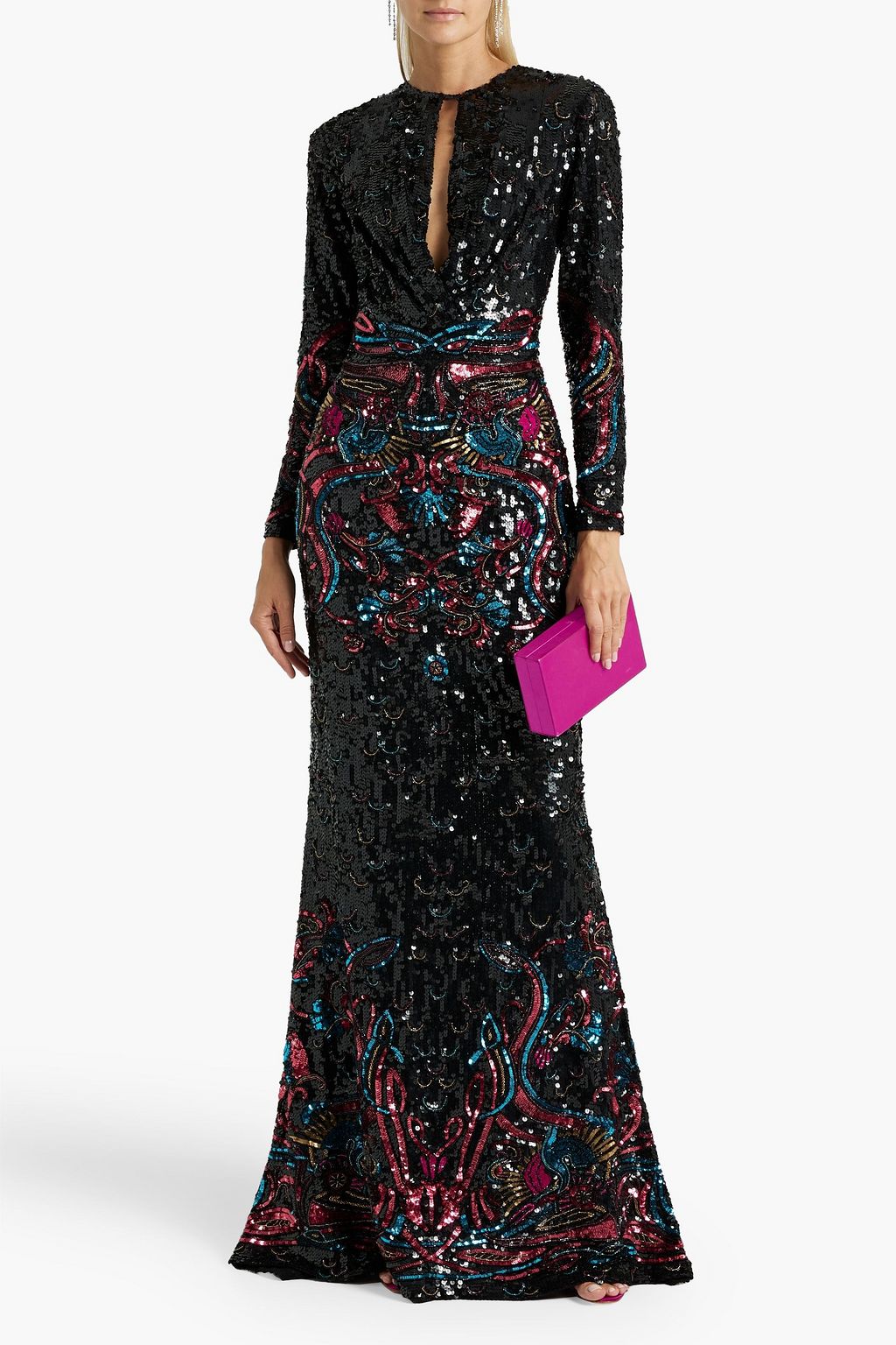 ZUHAIR MURAD Cutout sequined tulle gown