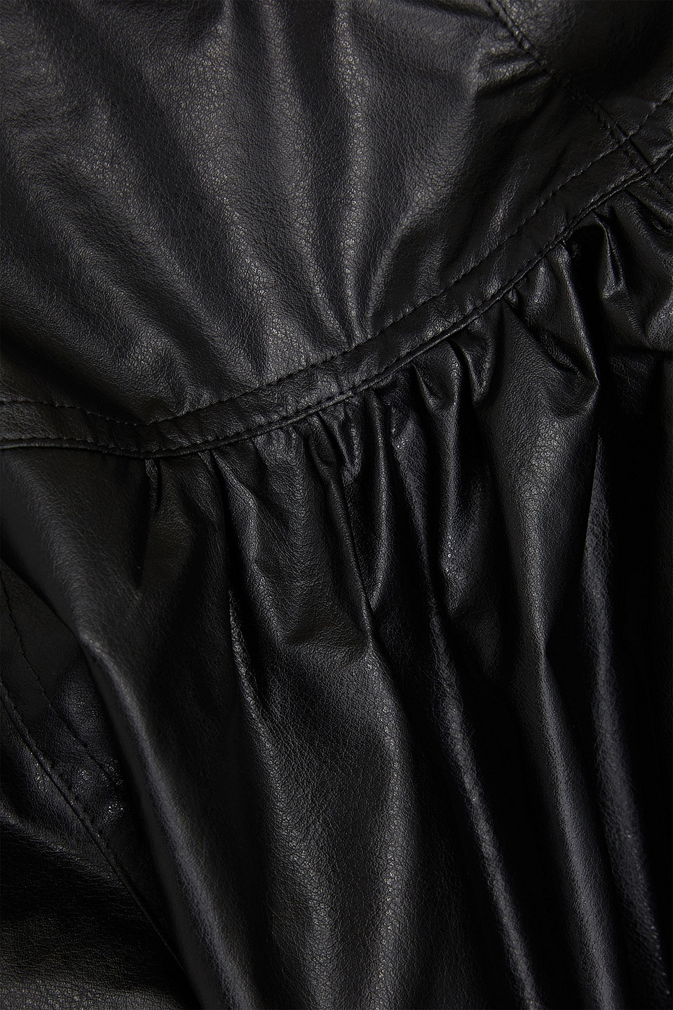 Isabel Marant Dobson Modal-blend Faux Leather Blouse In Schwarz