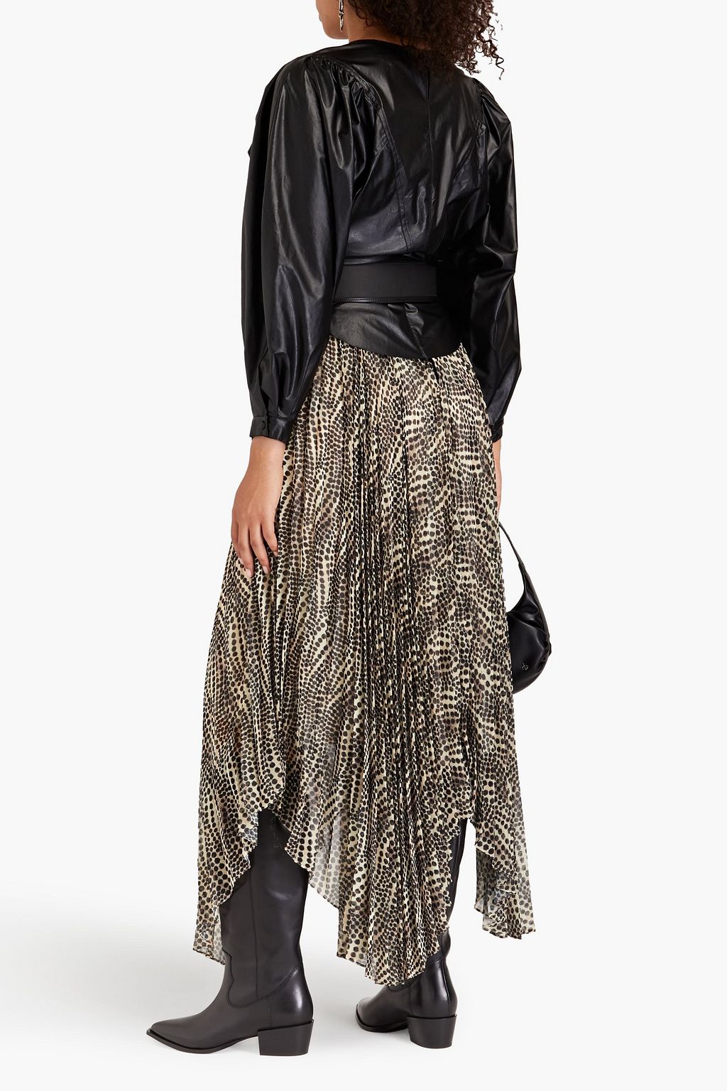 ISABEL MARANT Dobson modal-blend faux leather blouse