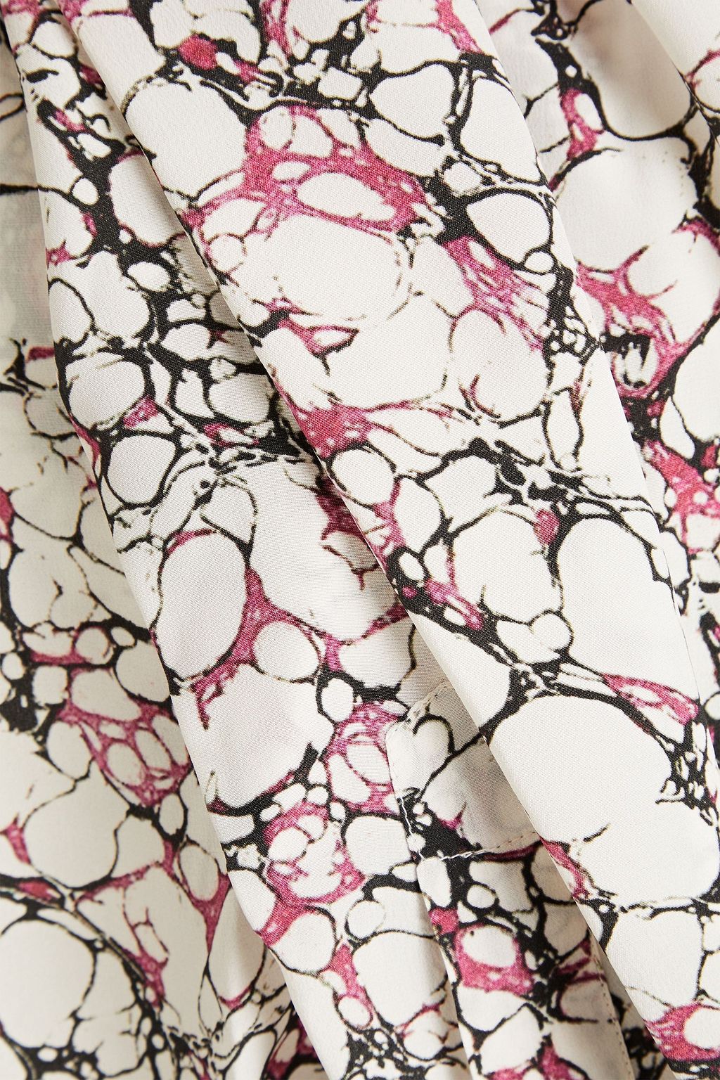 ISABEL MARANT Rusak pleated printed silk crepe de chine blouse