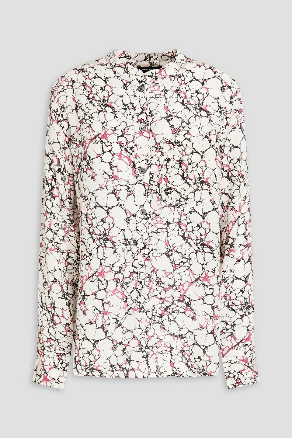 Isabel Marant Rusak Printed Silk Crepe De Chine Shirt In Naturfarben