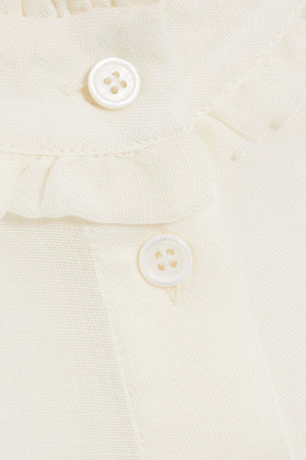 IRIS & INK Meredith ruffled wool-gauze blouse