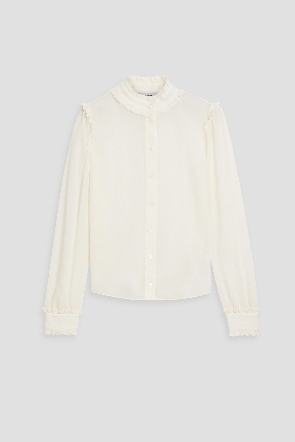 IRIS & INK Meredith ruffled wool-gauze blouse | THE OUTNET