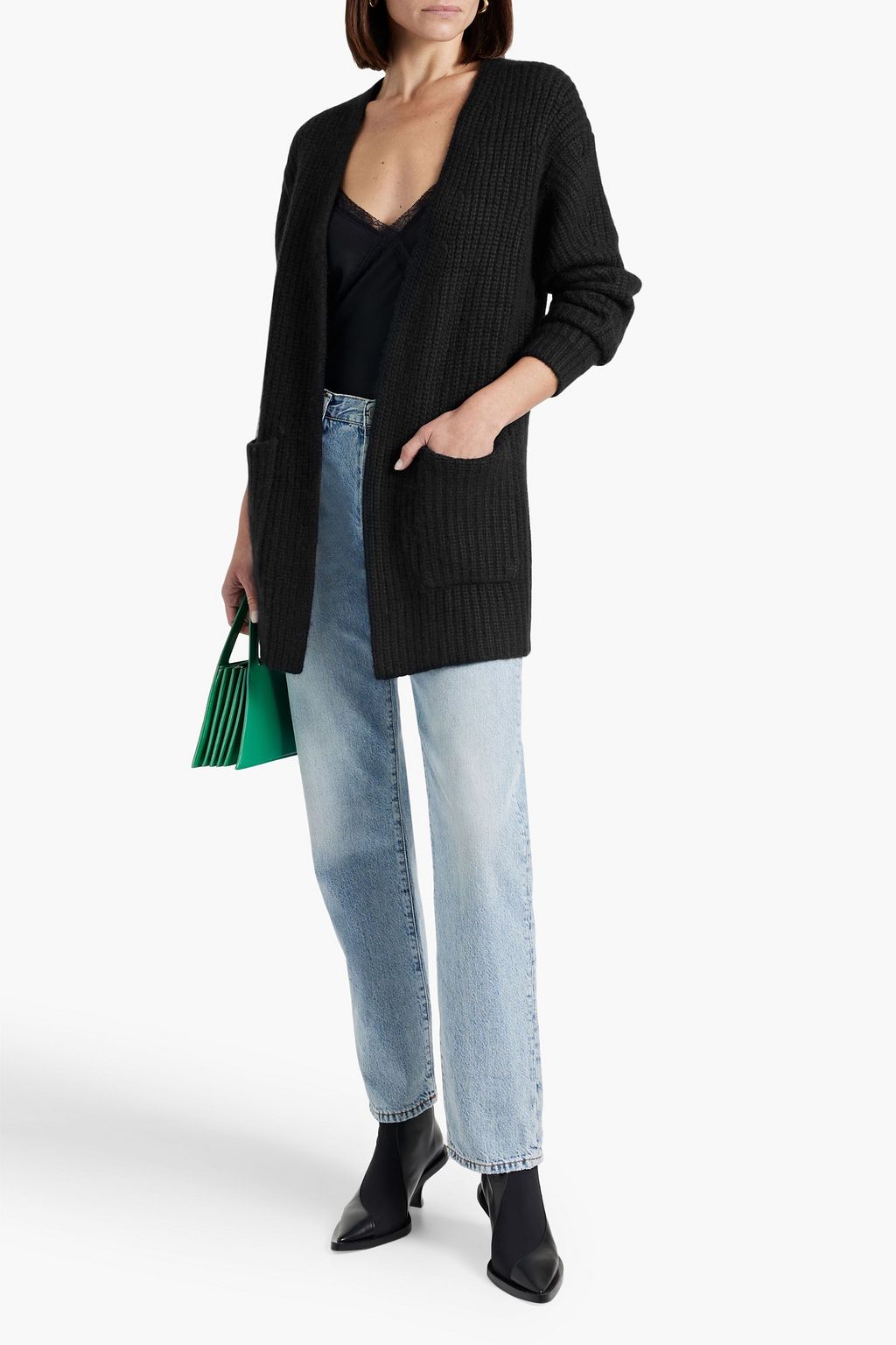 AUTUMN CASHMERE Ribbed-knit cardigan