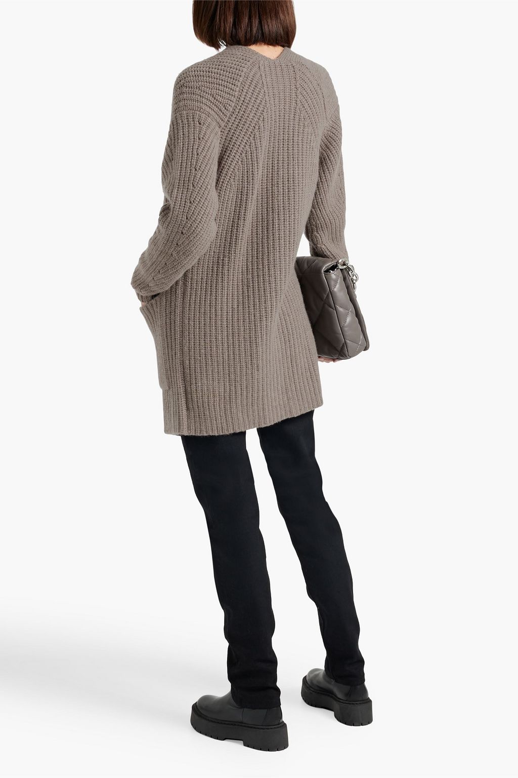 AUTUMN CASHMERE كارديغان بحبكة مضلّعة
