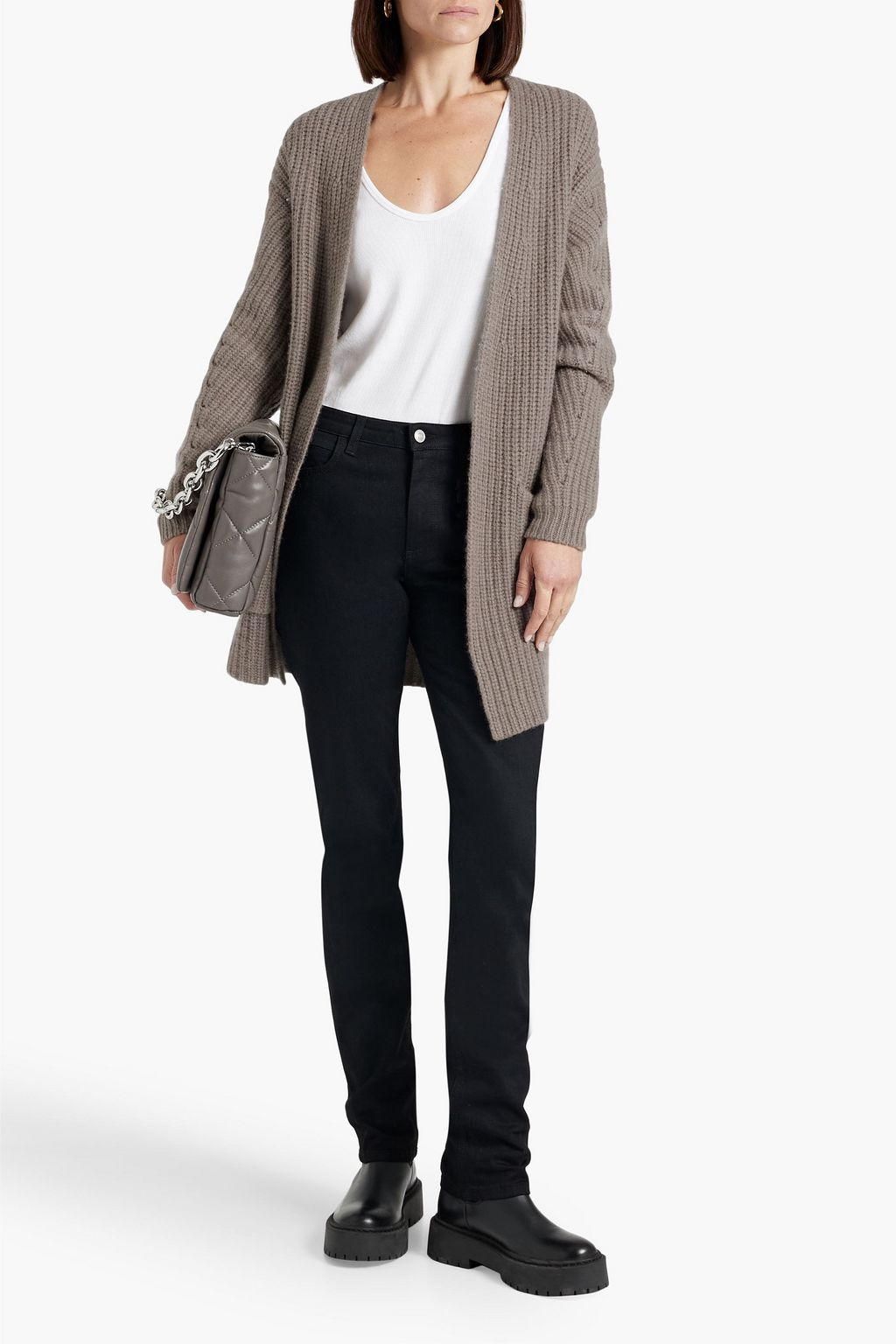 AUTUMN CASHMERE كارديغان بحبكة مضلّعة