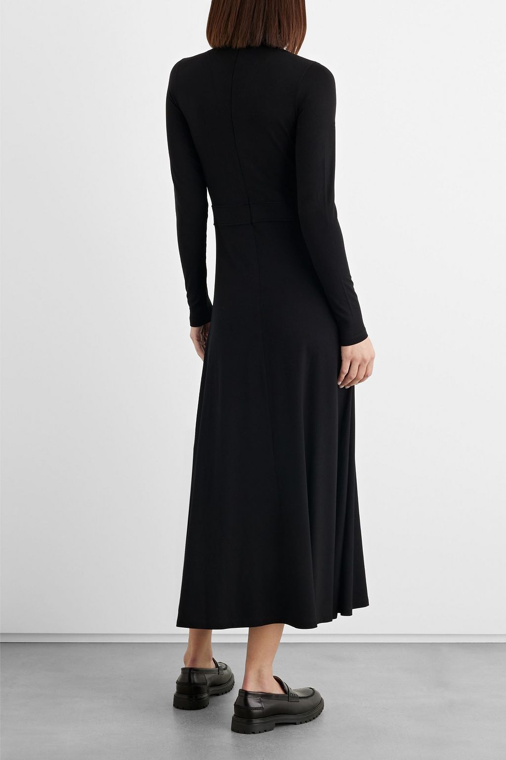 IRIS & INK Riley stretch-LENZING™ ECOVERO™ jersey turtleneck midi dress