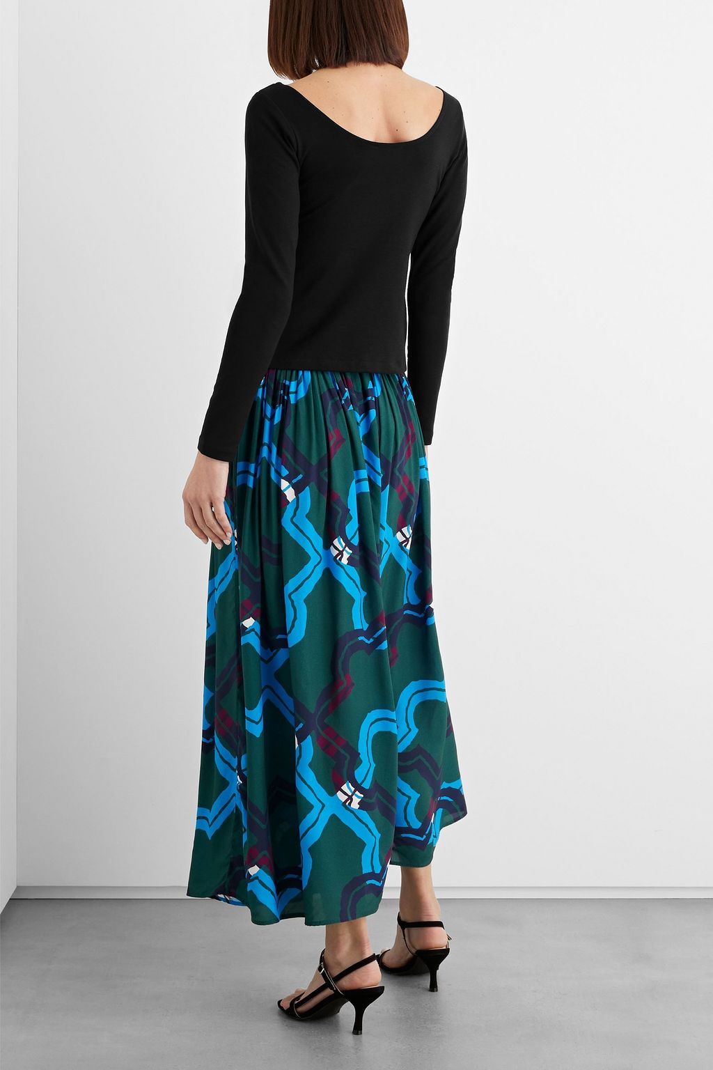 IRIS & INK Abby striped stretch-LENZING™ ECOVERO™ jersey top