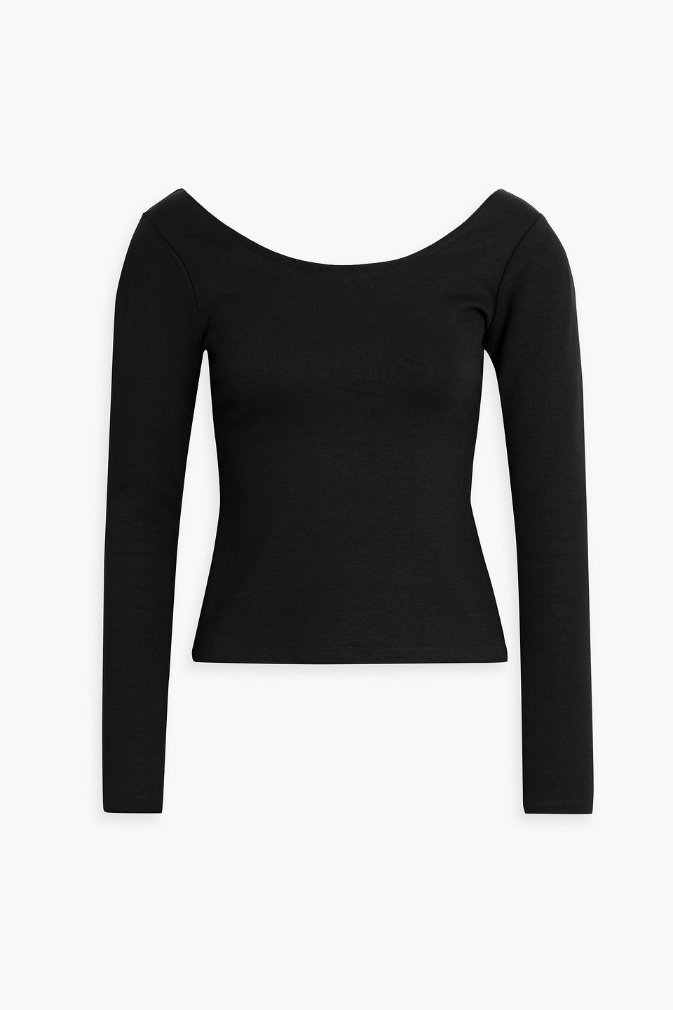 Iris & Ink Abby Stretch-lenzing™ Ecovero™ Jersey Top In Black