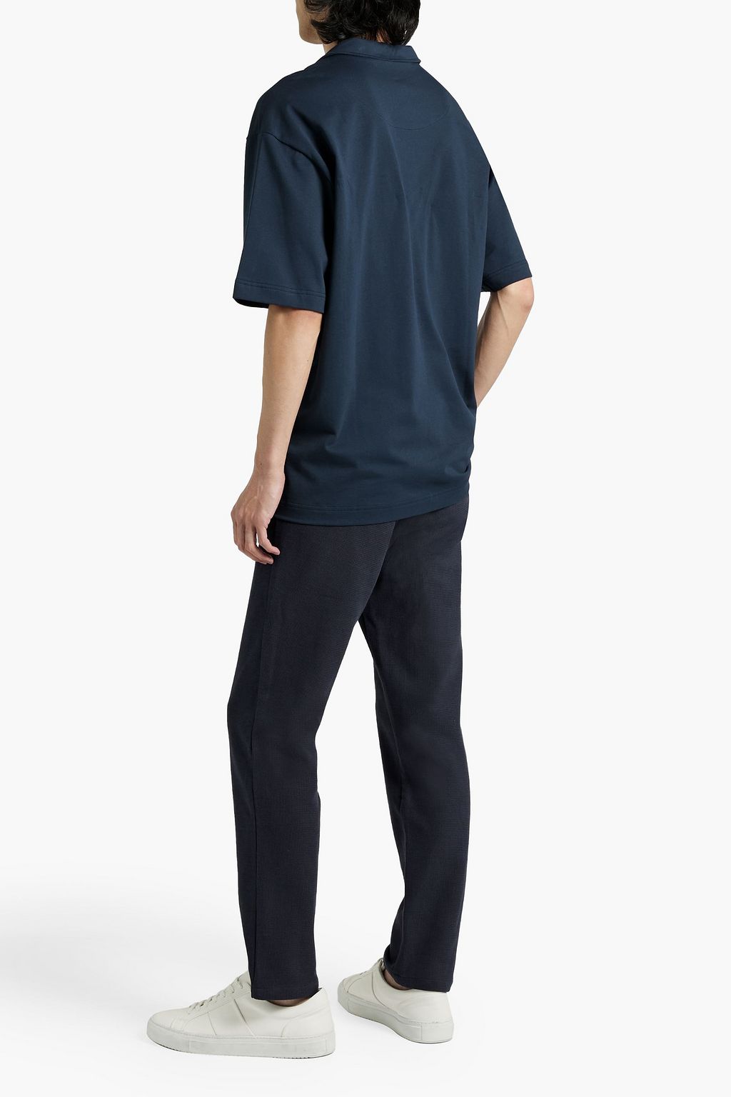 HAMILTON AND HARE Chiltern waffle-knit wool and cotton-blend pants