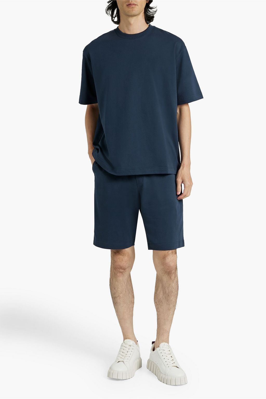 HAMILTON AND HARE French cotton-terry drawstring shorts