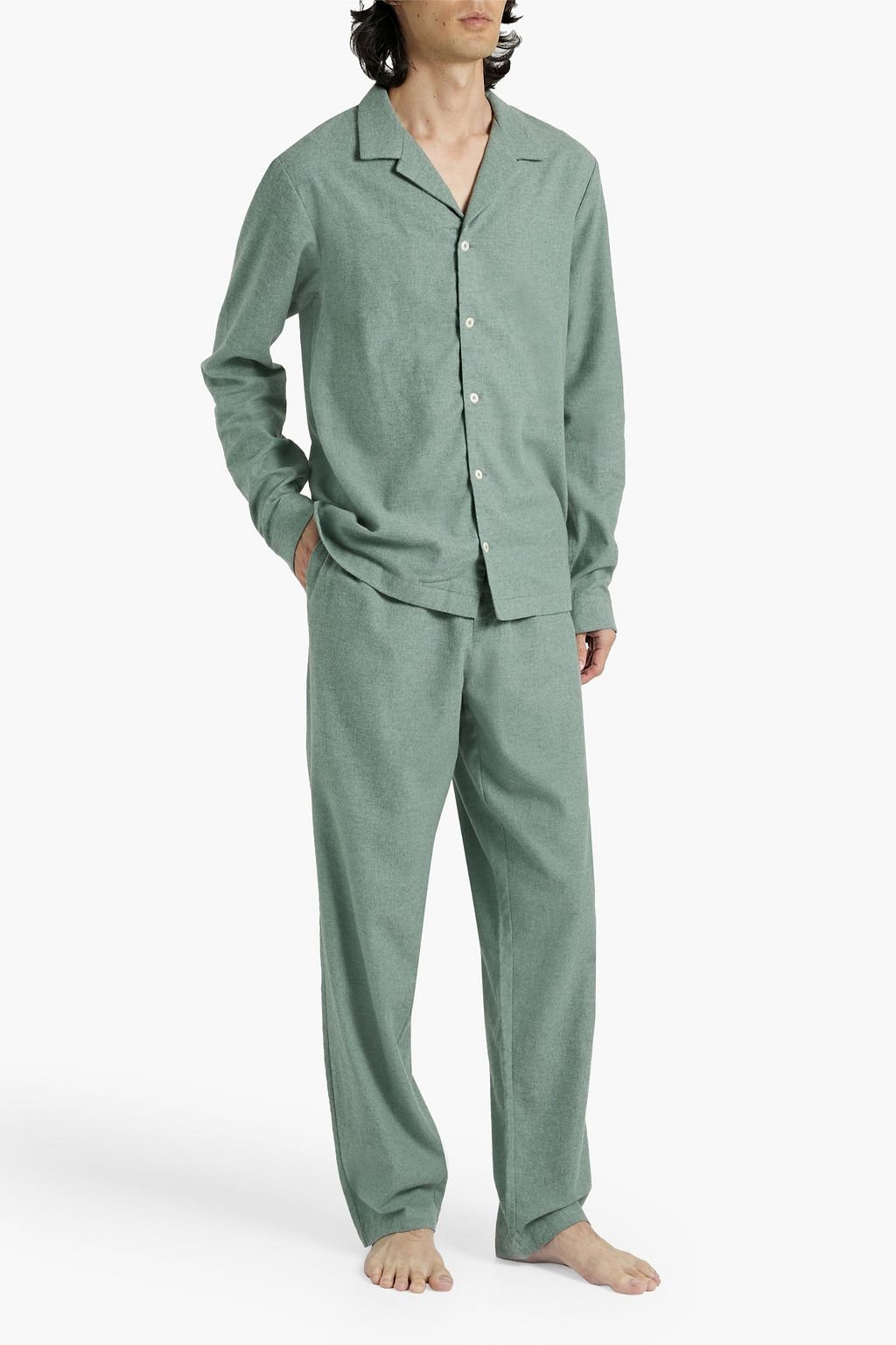 HAMILTON AND HARE Cotton-jersey pajama pants