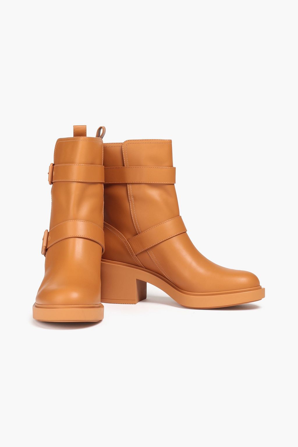 GIANVITO ROSSI Ankle Boots aus Leder mit Schnalle