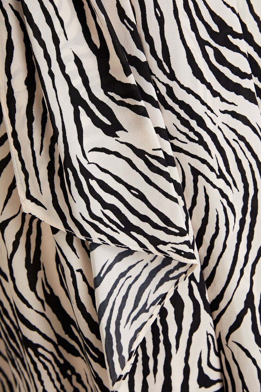 ISABEL MARANT Blainea asymmetric zebra-print silk-blend crepe maxi dress