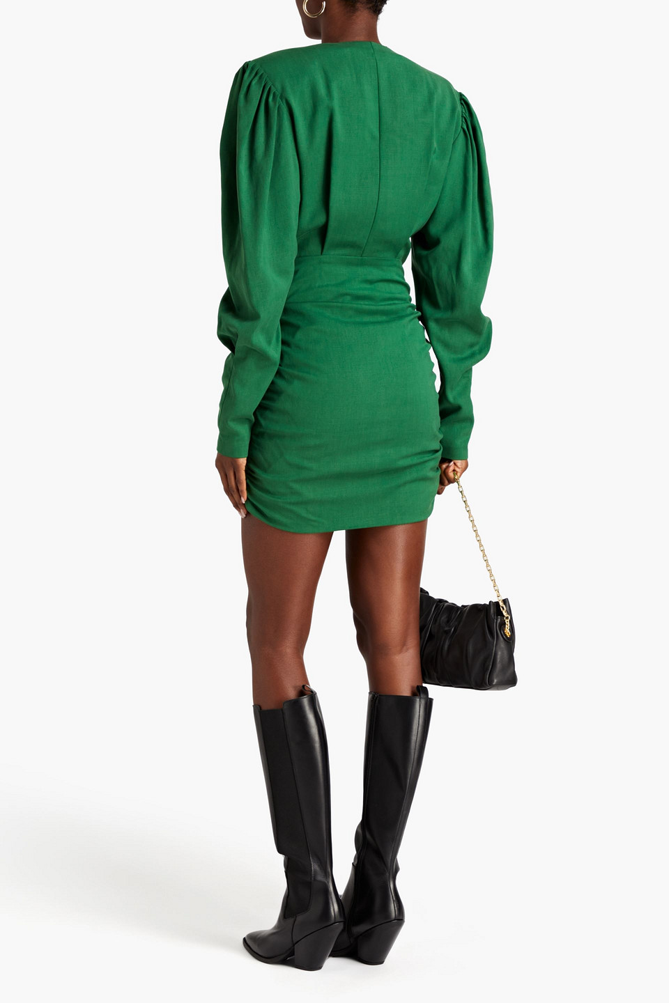 ISABEL MARANT STELLA PLEATED LYOCELL-BLEND MINI DRESS 