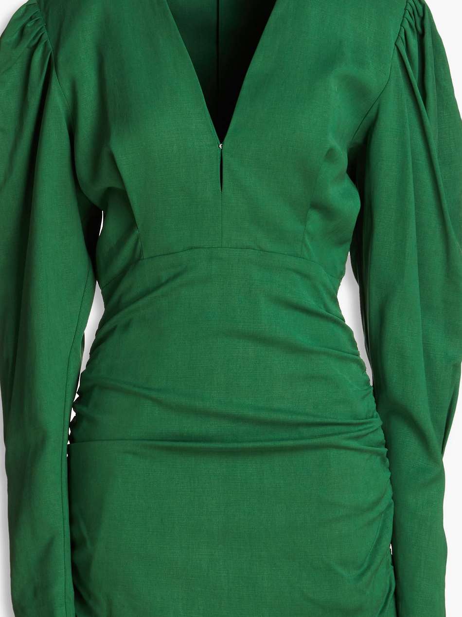 stella pleated lyocell-blend mini dress