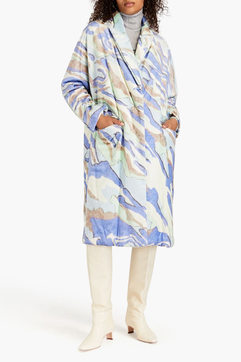 ISABEL MARANT Icelerie printed cotton-blend velvet coat