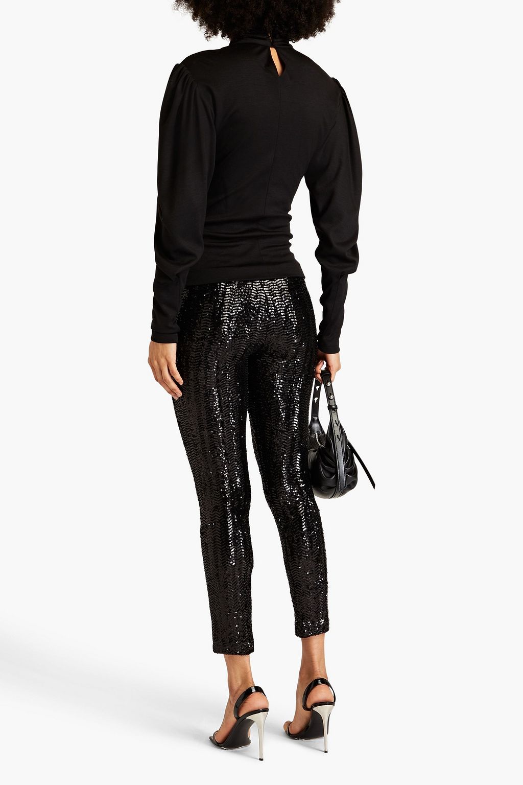 ISABEL MARANT Sequin-embellished tulle skinny pants