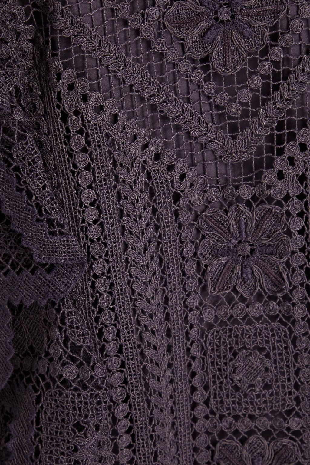 ISABEL MARANT Zanetti ruffled crocheted lace cotton mini dress