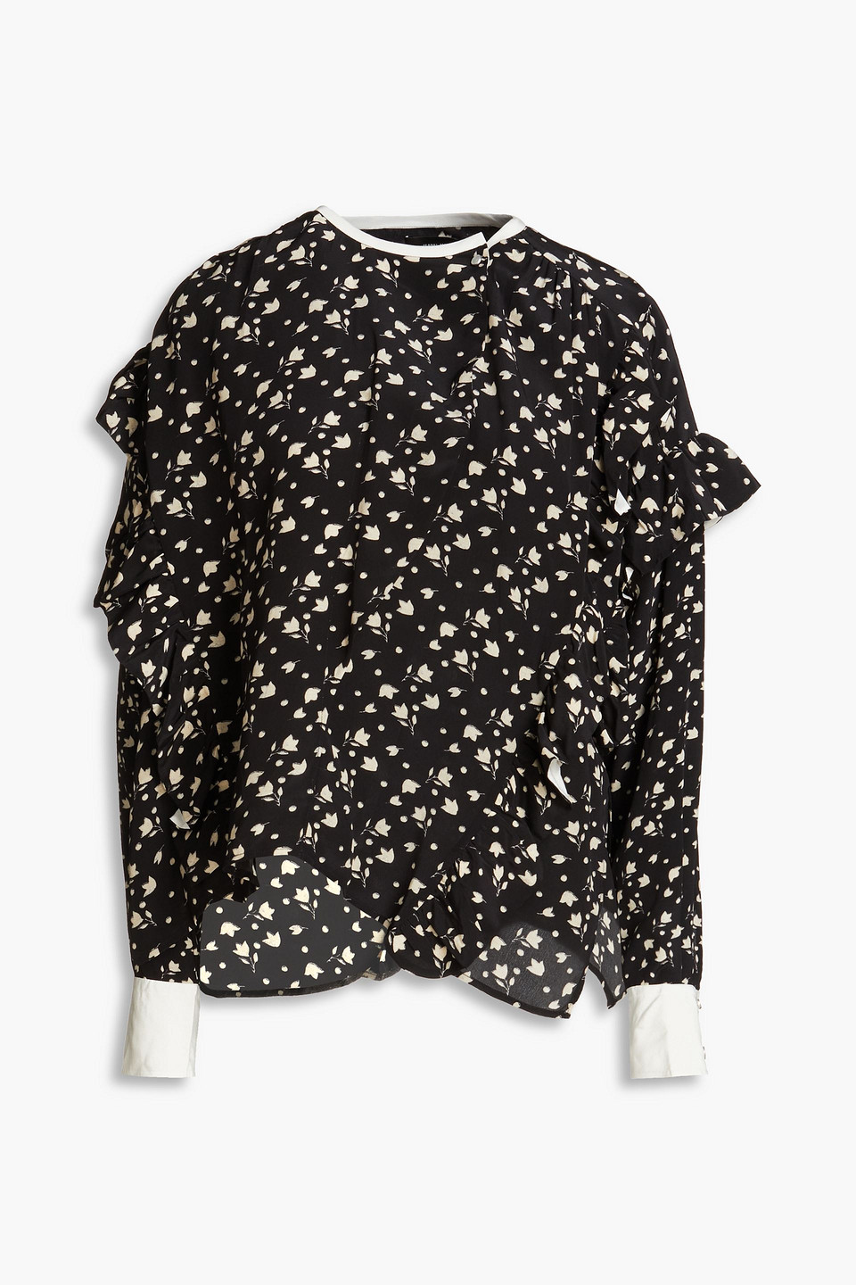 ISABEL MARANT KACILA FLORAL-PRINT SILK CREPE DE CHINE BLOUSE