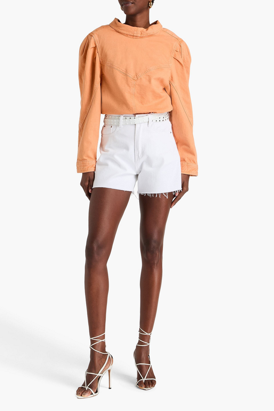 Isabel Marant Espera Denim Top In Orange