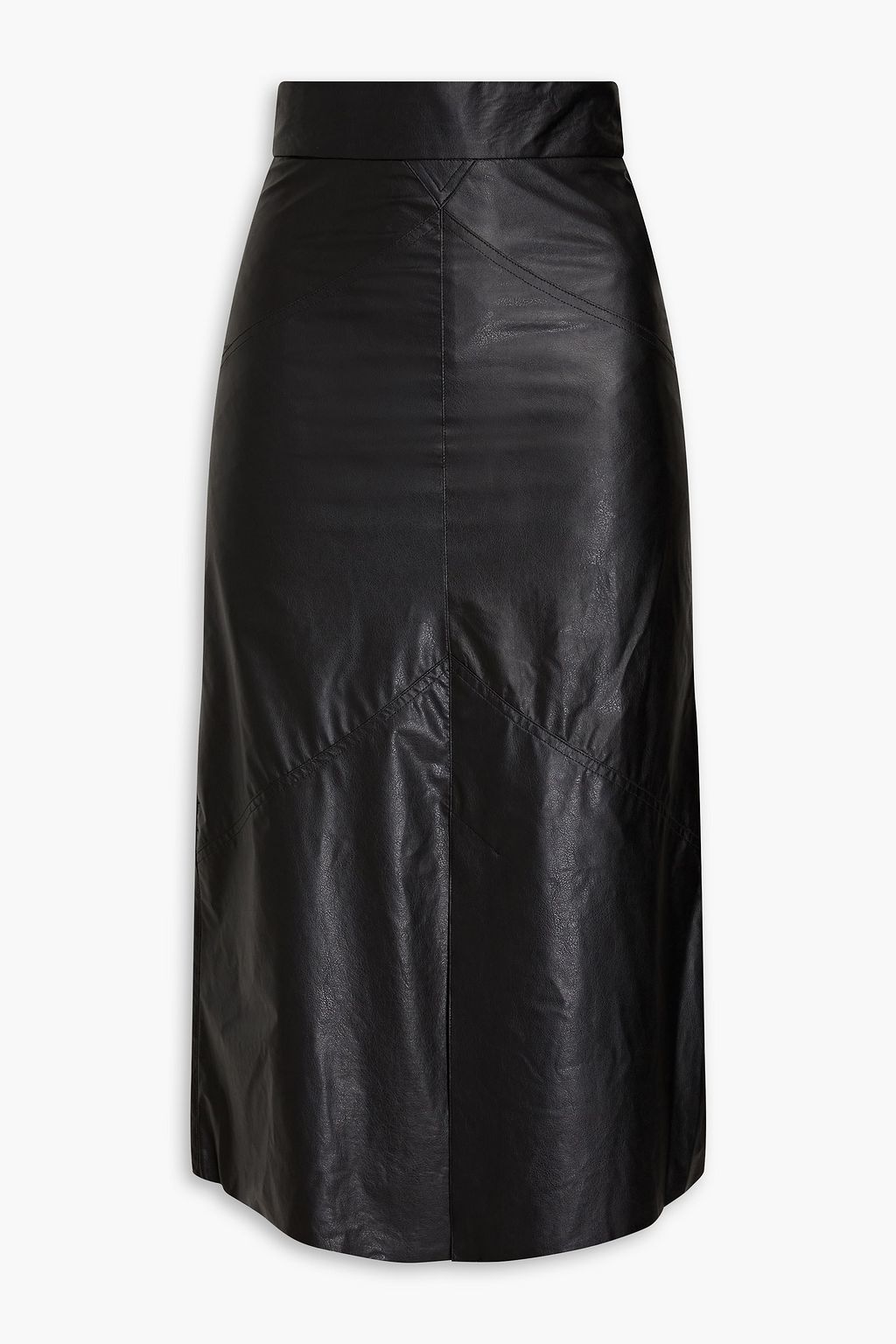 ISABEL MARANT Domi modal-blend faux leather midi skirt | THE OUTNET