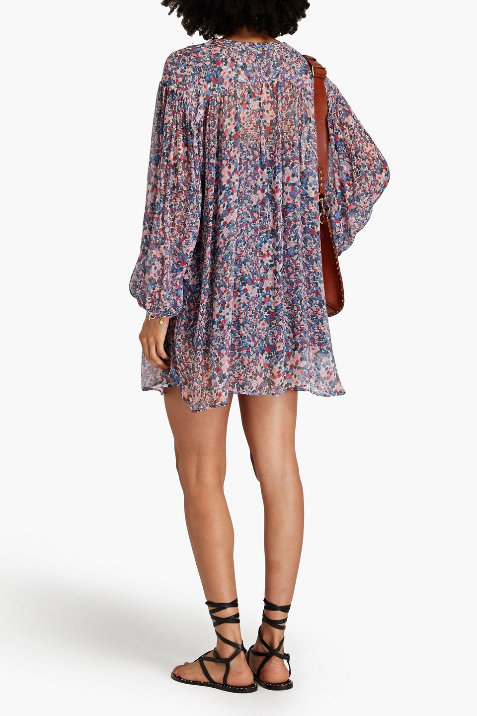 ISABEL MARANT ORION FLORAL-PRINT SILK-GEORGETTE MINI DRESS 