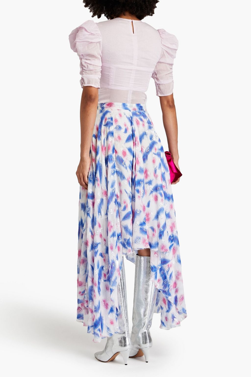 ISABEL MARANT Namoni printed fil coupé silk-blend crepon maxi skirt