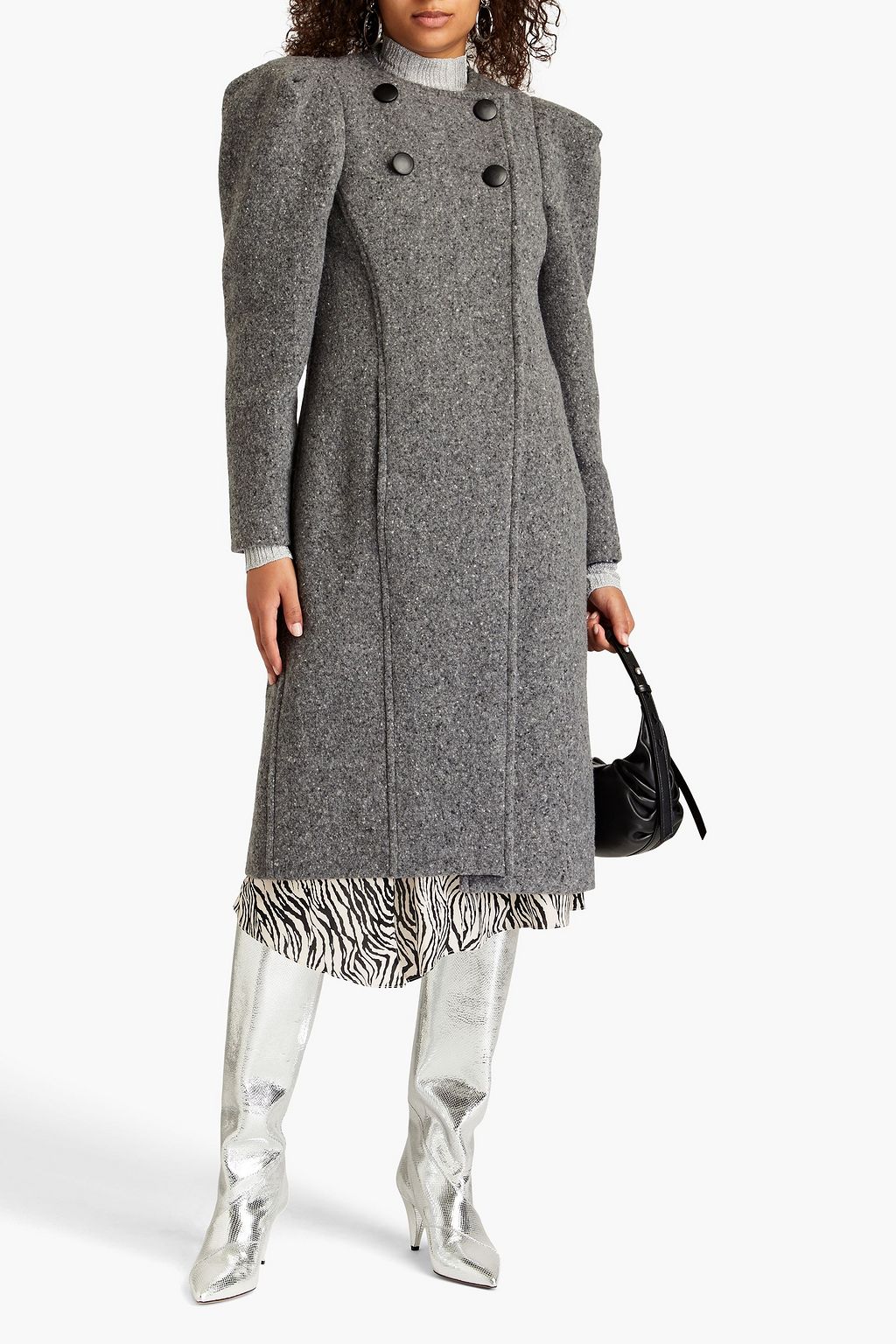 ISABEL MARANT Donegal wool-blend felt coat
