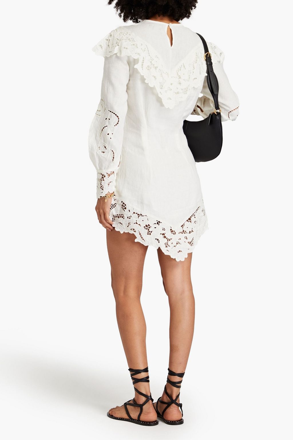 ISABEL MARANT Ellery ruffled broderie anglaise linen mini dress