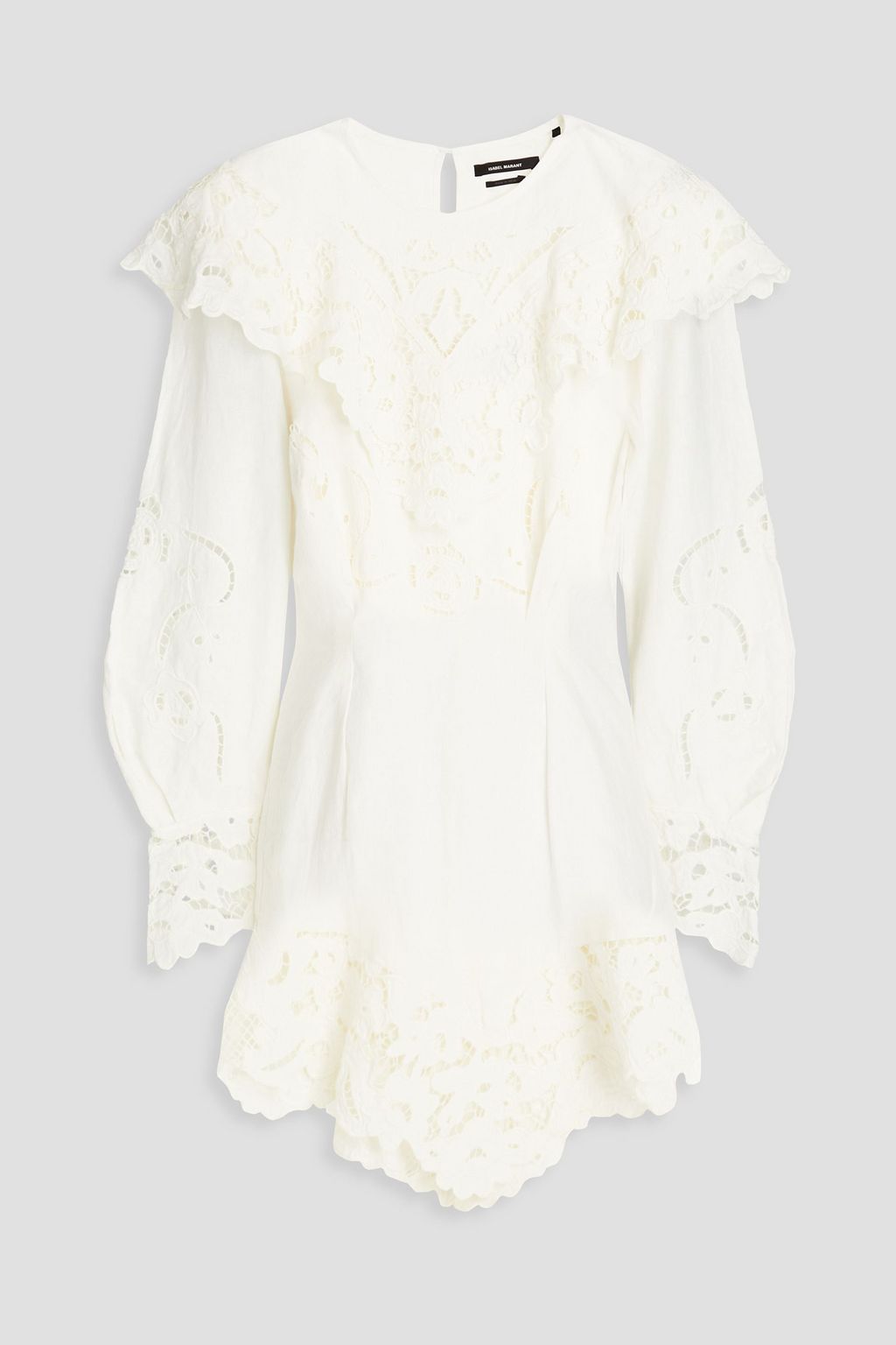 ISABEL MARANT Ellery ruffled broderie anglaise linen mini dress | THE ...