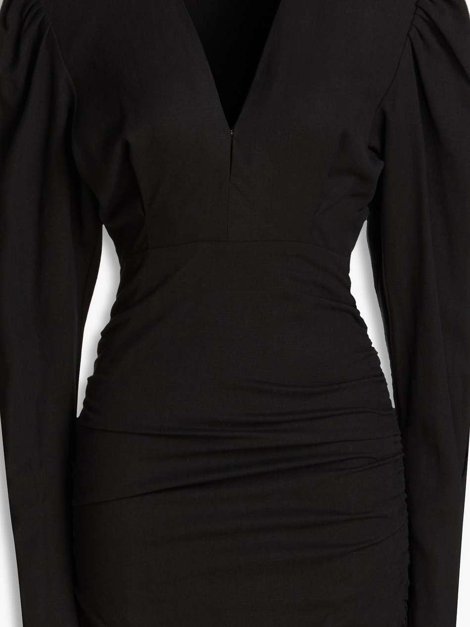 stella pleated lyocell-blend mini dress