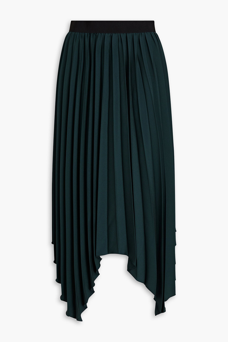 Felixa pleated crepe midi skirt