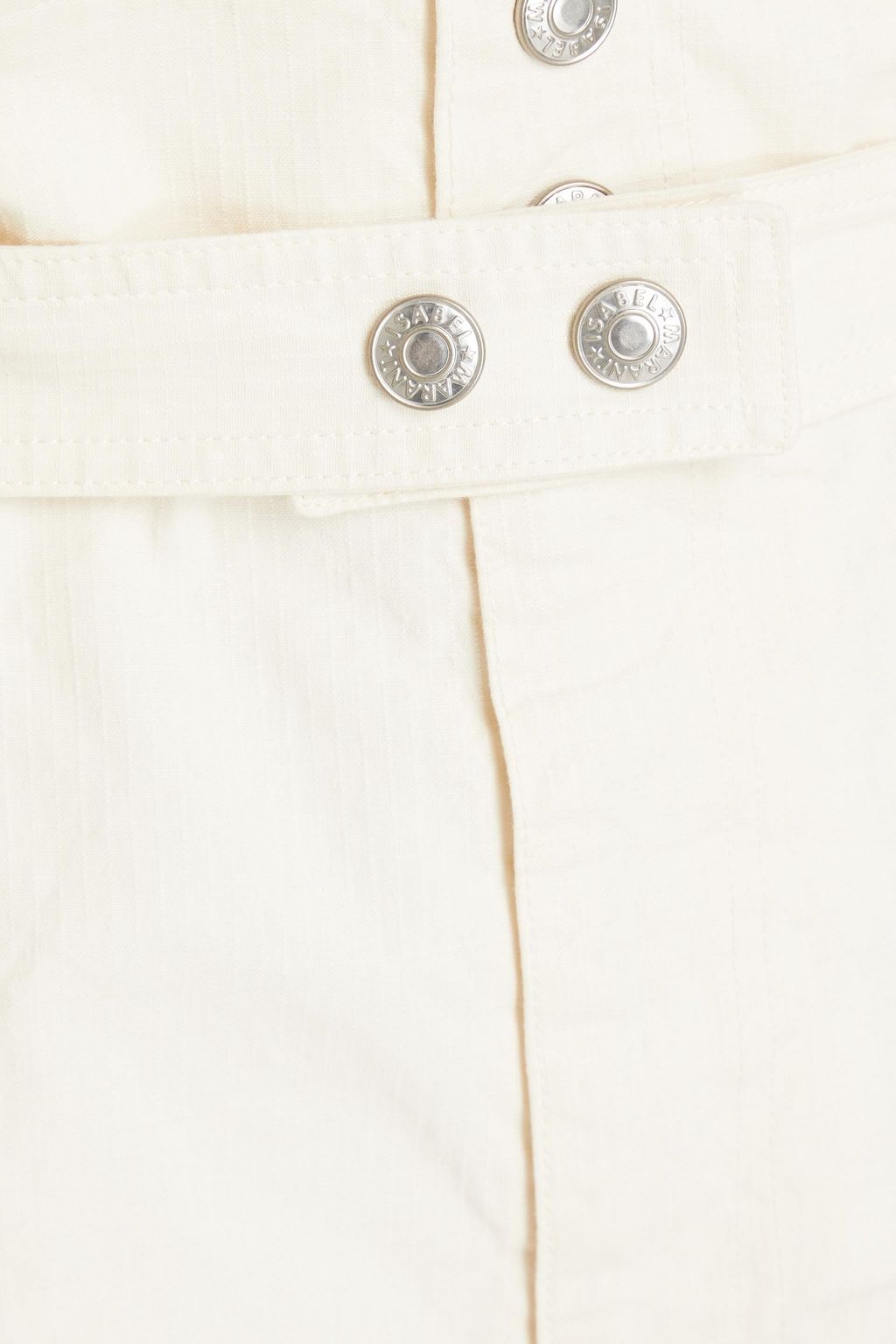 ISABEL MARANT 리넨 혼방 립스탑 테이퍼드 팬츠