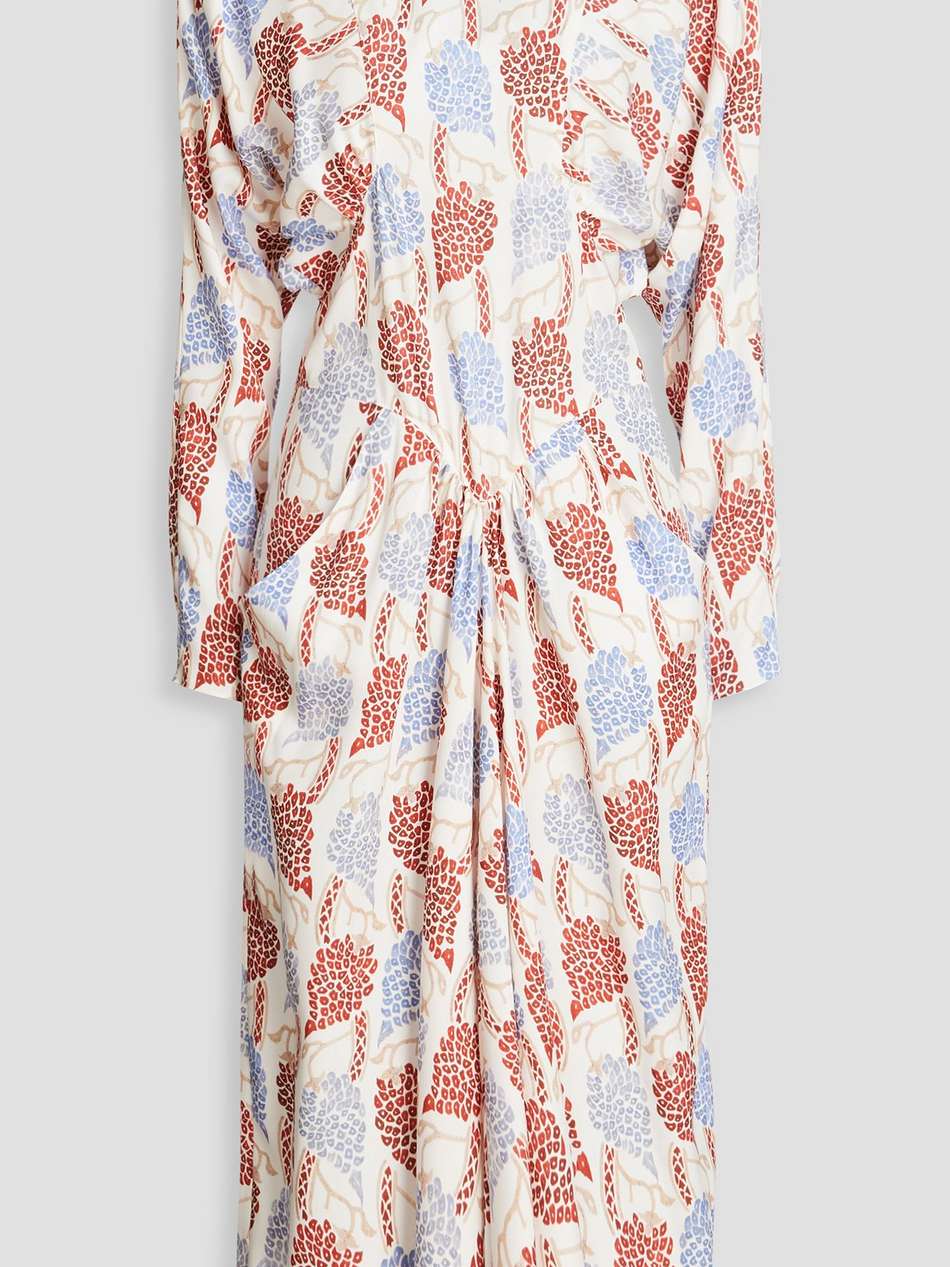 bibelky printed lyocell-twill midi dress