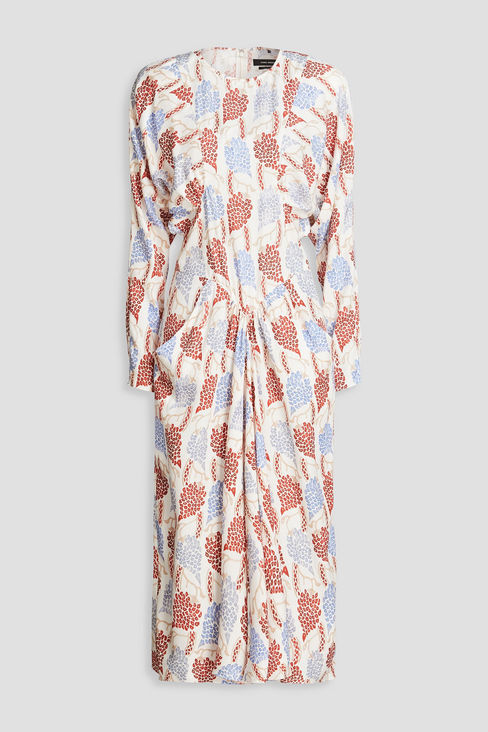 ISABEL MARANT BIBELKY PRINTED LYOCELL-TWILL MIDI DRESS
