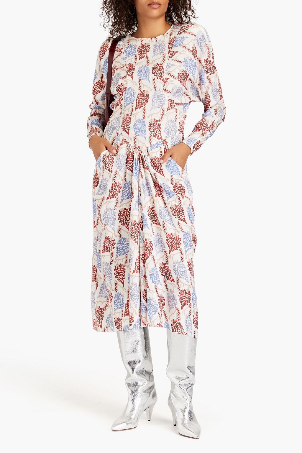 ISABEL MARANT Bibelky printed Lyocell-twill midi dress