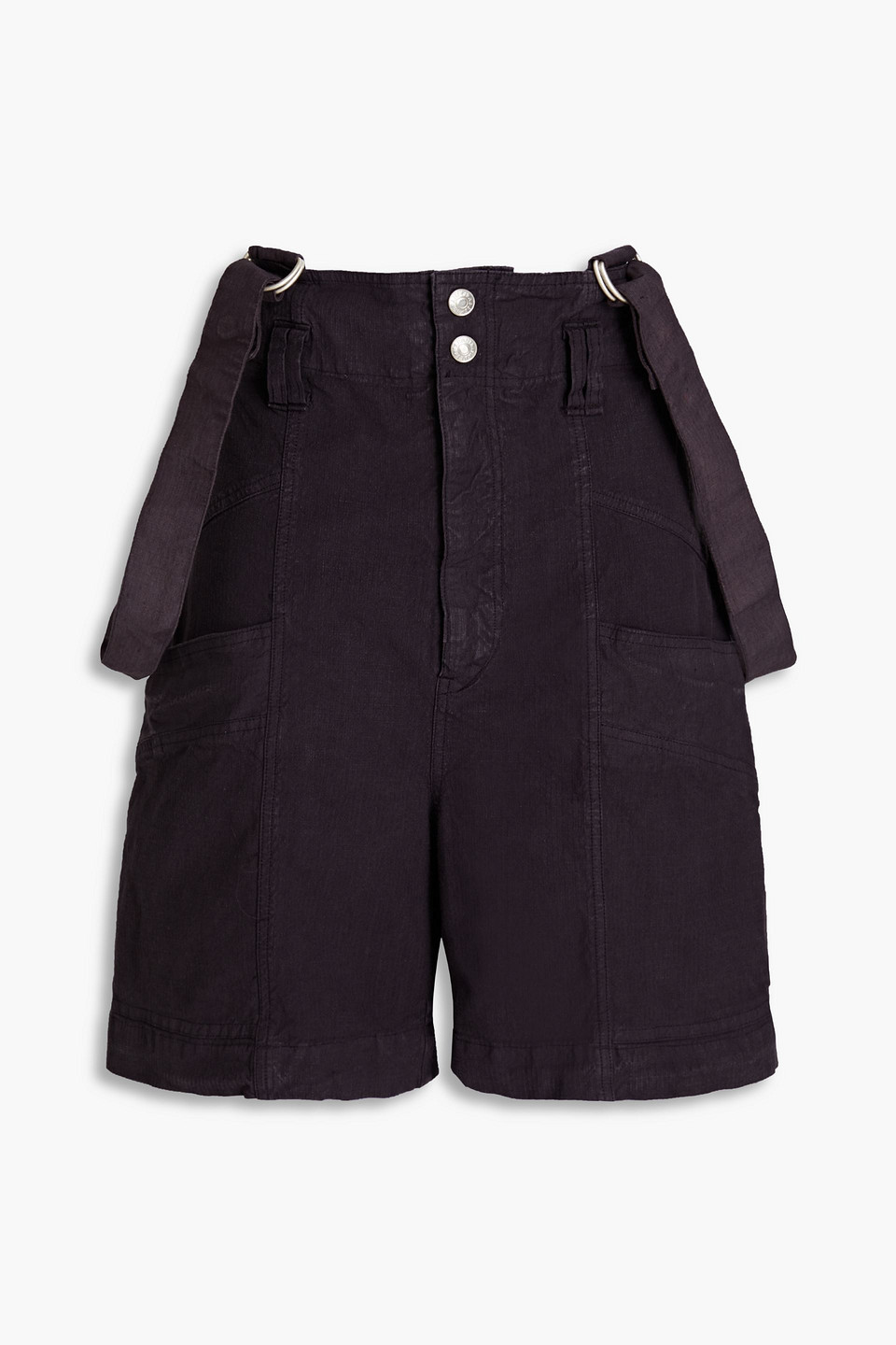 Isabel Marant Effie Linen-blend Ripstop Shorts In Marineblau