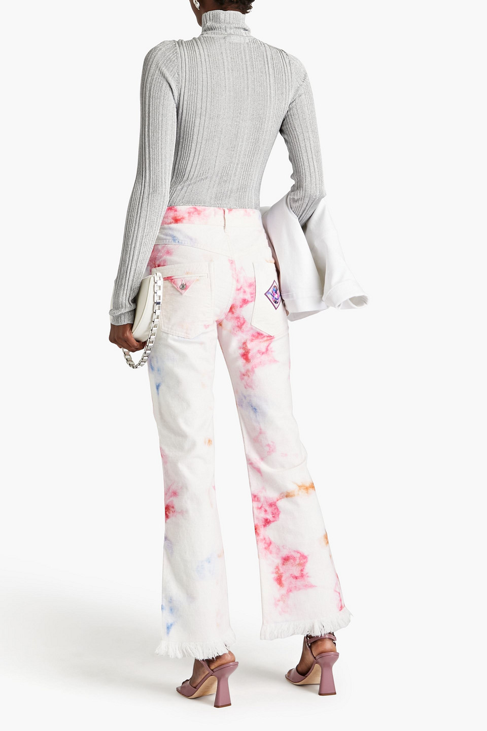 Isabel Marant Elvira Tie-dyed High-rise Flared Jeans In Pink