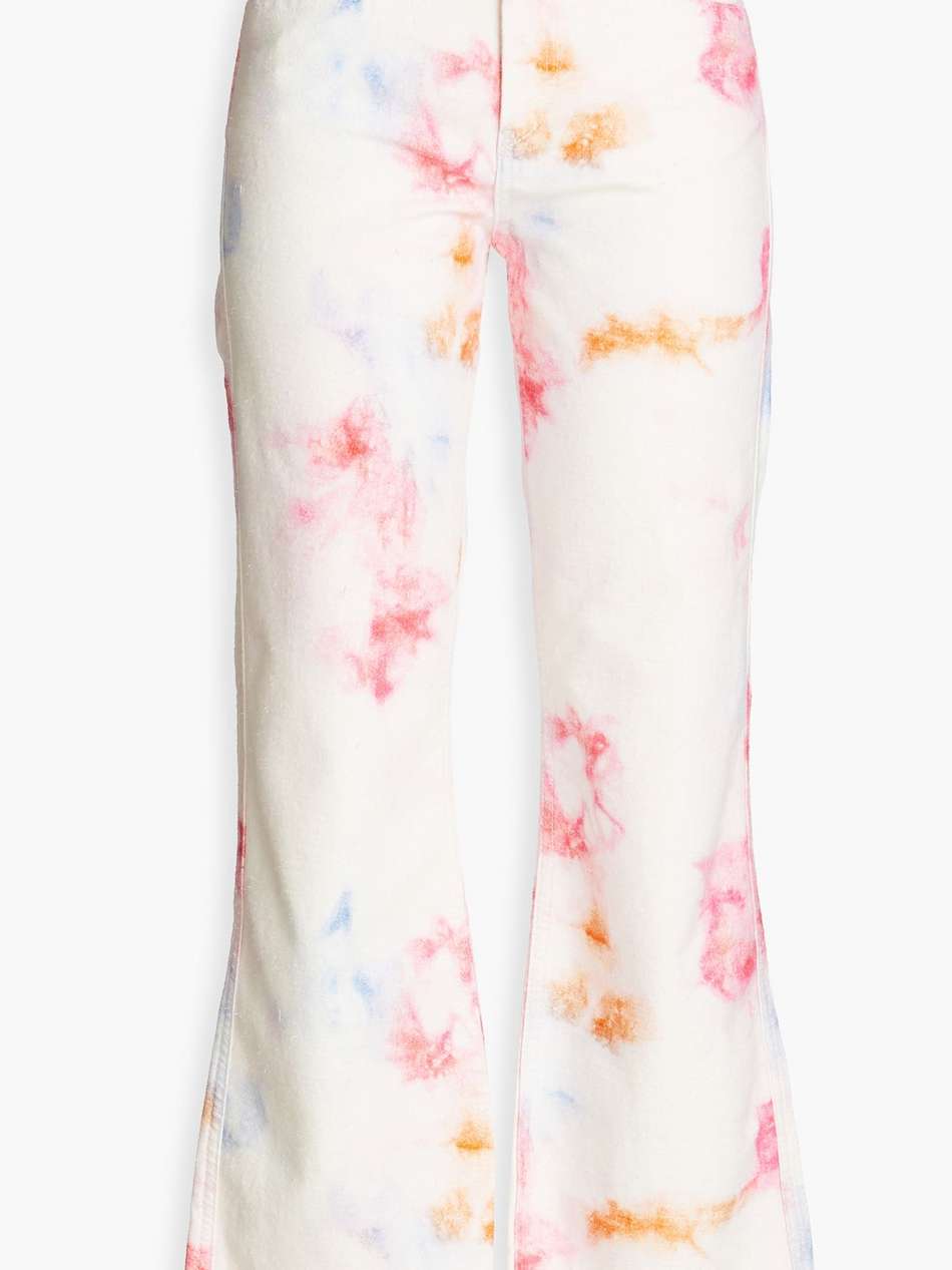 elvira tie-dyed high-rise flared jeans
