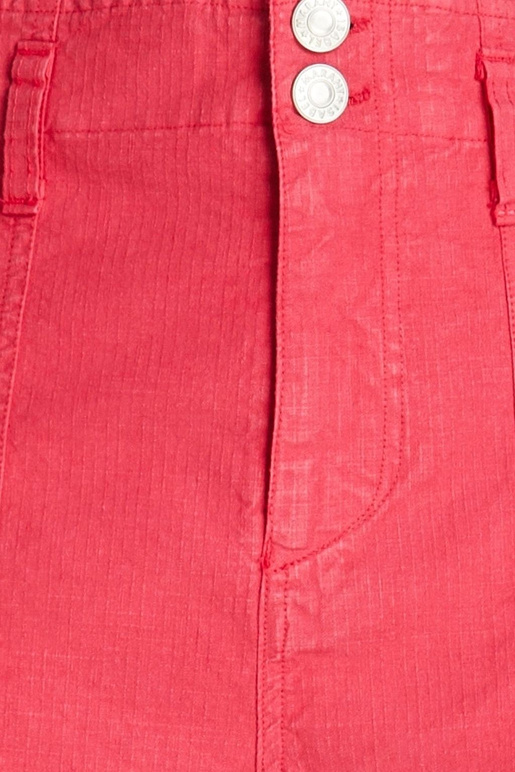 ISABEL MARANT شورت من قماش ريبستوب مصنوع من مزيج كتّان