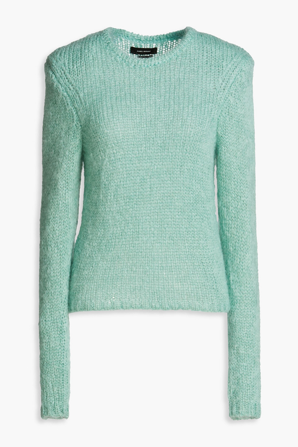 Isabel Marant Ribbed Wool And Mohair-blend Sweater In Minzfarben