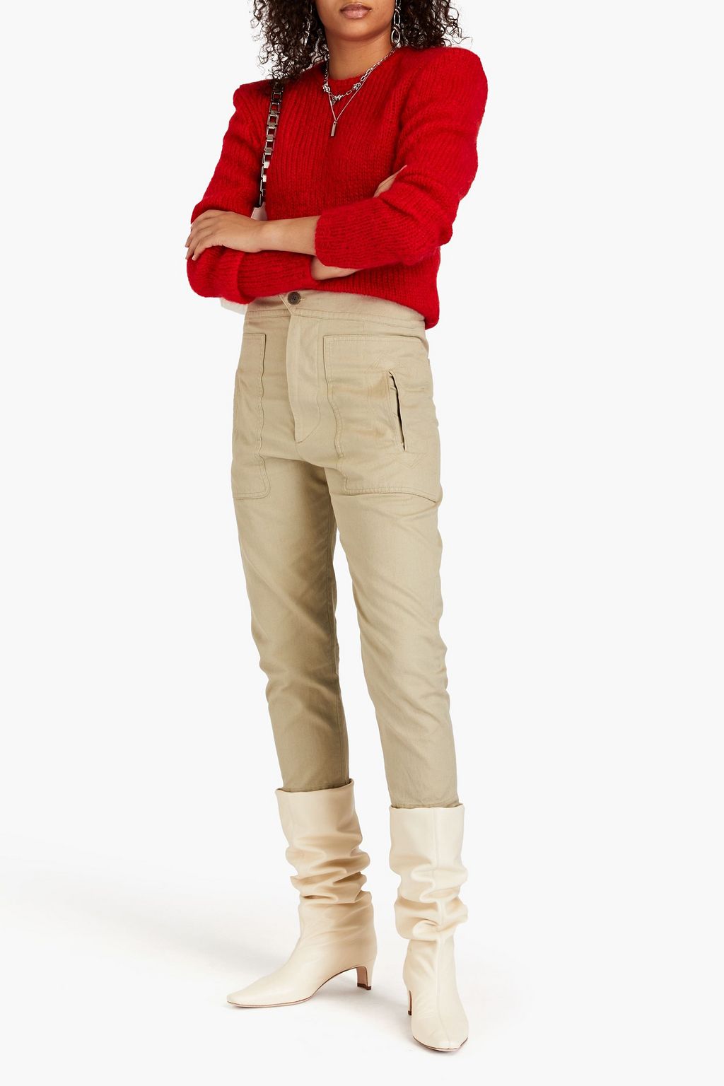 ISABEL MARANT Ribbed wool and mohair-blend sweater