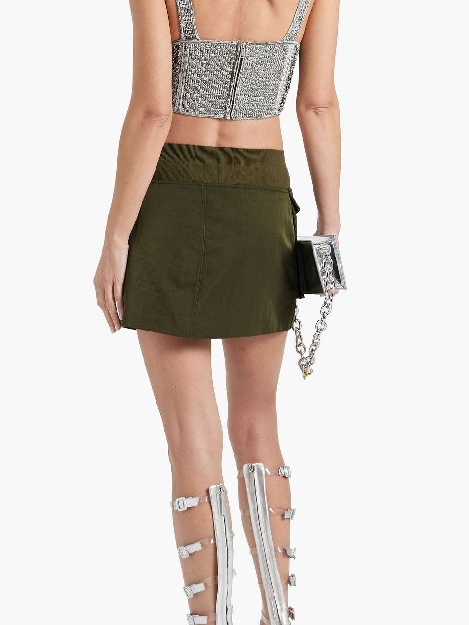 twill mini skirt