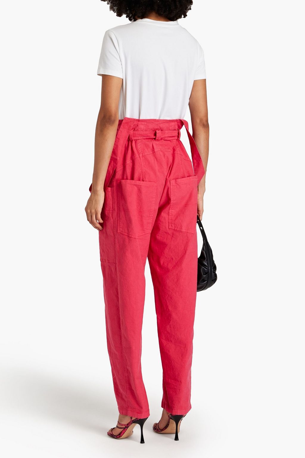 ISABEL MARANT Ekla linen-blend ripstop tapered pants