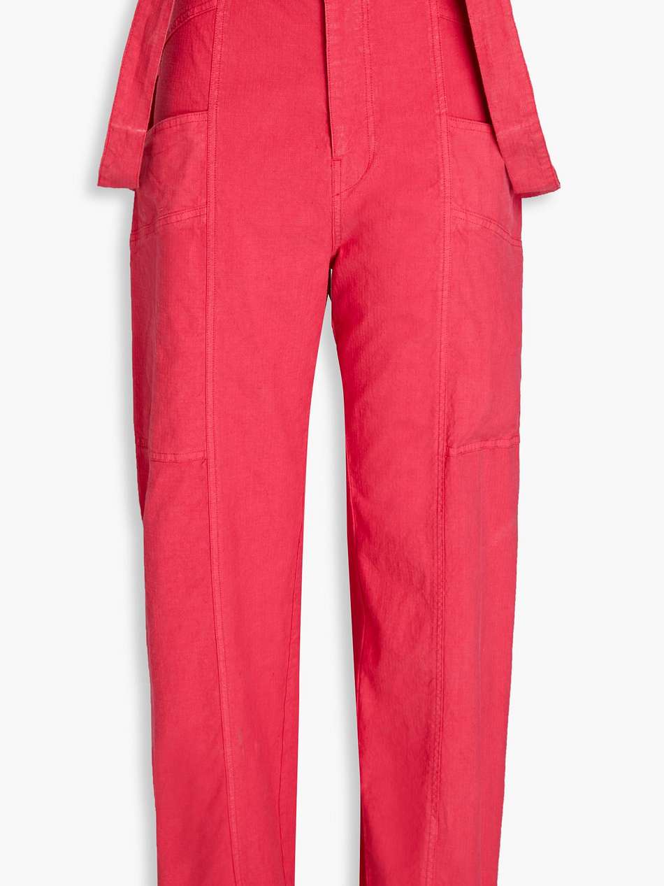 ekla linen-blend ripstop tapered pants