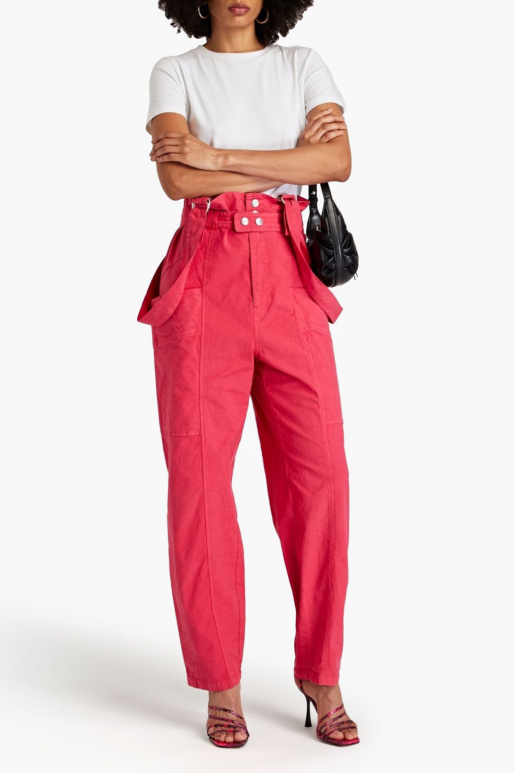 ISABEL MARANT Ekla linen-blend ripstop tapered pants